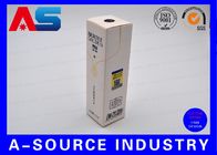 Weiße Paket-Kasten-Goldfolie glänzender Vial Carton Box With Scratch weg von den Sicherheits-Codekleinverpackungenkästen