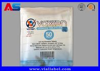 Tablets Aromasin 50 USP-Sterilisations-Aufkleber-Tablettenfläschchen-Etikettendruck druckte auf Aluminiumzipverschluss-Taschen