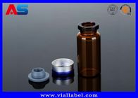 Röhrenminiaturglasflaschen-blaue Braunglas-Flaschen mit sicheren Gummideckeln