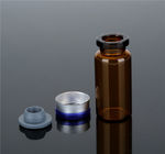 Kleine Glasfläschchen ätherisches Öl 8ml, bernsteinfarbige Injektionsglasphiole mit Gummi- und Goldkappe