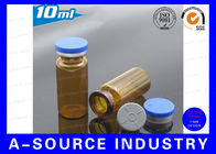 10ml bernsteinfarbige Miniaturglasphiolen medizinische Glasphiole und Stopper