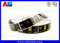 Druckten kundenspezifische 10ml Vial Labels Stickers For Pharmacy Peptid-Einspritzungen des Goldfolien-Druckenaufkleber auf einer Rolle
