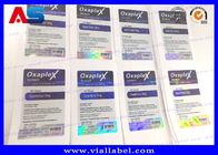 Tablet-Pillen-Aufkleber-Hologramm Anavar Oxandrolone 50, das wasserdichte pharmazeutische Verwendung druckt