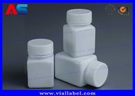 HAUSTIER Apotheken-weiße Plastiktablettenfläschchen 50ml mit Überwurfmutter-quadratischer Form