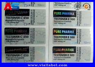 Kundenspezifische Phiole Hologramm-Lasers 10ml beschriftet Aufkleber selbstklebend für das Medikations-Verpacken