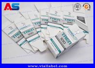 10 ml Fläschchen mit Prägungspapier-Boxen Silberfolie Druck für Apotheken Peptid-Injektionen pharmazeutische Verpackungen