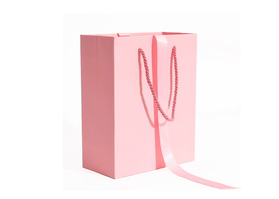 Kundenspezifisches Logo-romantische rosa Unterwäsche-Einkaufspapiertüte mit Seilgriffen