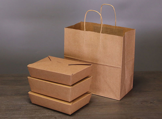 Logo Custom Kraft Paper Bag 80g 100g 130g 170g Food Takeaway Bag Abbaubar