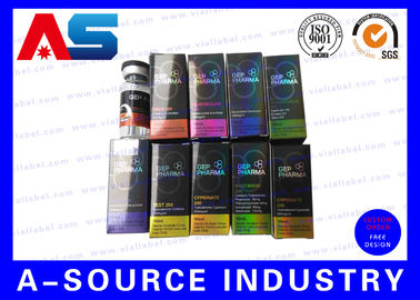 Injektionspeptid kundenspezifische Farbe & Logo bedruckt beschichtete Papierbox 10ml Durchstechflaschenboxen Bodybuilding Verpackungskiste