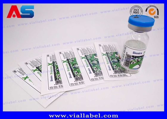 CMYK Weiße Perlenfolie 10 ml Fläschenaufkleber für Injektionsflaschen