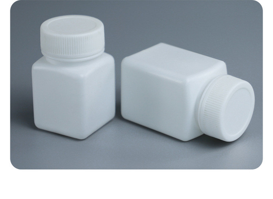 HDPE Medizin-Plastik-Pillenflasche mit kindersicheren Deckeln und Schutzversiegelung
