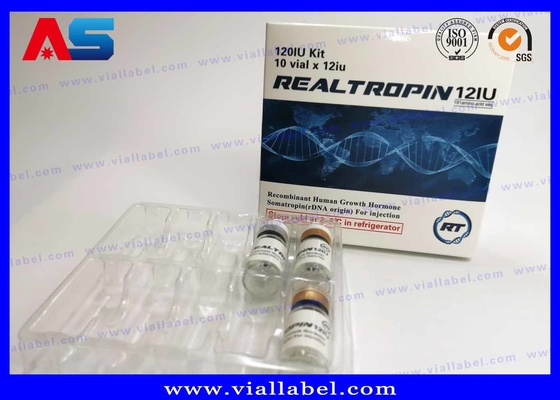 Somatropina Hcg Verpackung Papier-Injektionsflasche Kasten mit Etikett für BODYBUILDING-Ergänzungen