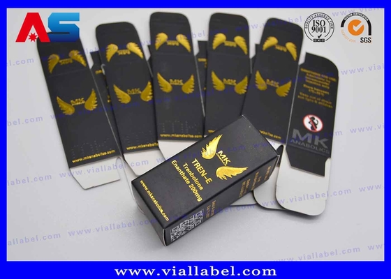 Muskelaufbau Matt Schwarzgold Folien Flasche Verpackungskiste Karton 10 ml 20 ml Medikament Verpackungskiste