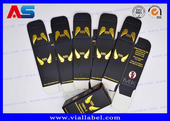 Muskelaufbau Matt Schwarzgold Folien Flasche Verpackungskiste Karton 10 ml 20 ml Medikament Verpackungskiste