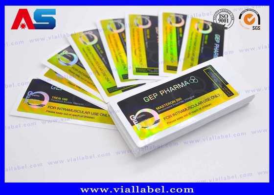 10 ml Flaschen Etiketten Holographische starke Kleber Peptide Pharmazeutische Flaschenetiketten 25x60mm