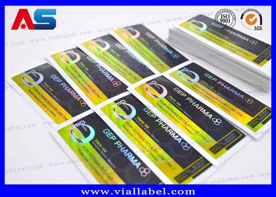 10 ml Flaschen Etiketten Holographische starke Kleber Peptide Pharmazeutische Flaschenetiketten 25x60mm