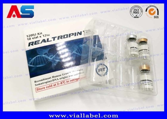 2ml / 3mL / 5mL / 10mL Verpackung Hcg Papierbox Etikett und Plastikblasen maßgeschneidert