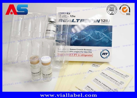 2ml / 3mL / 5mL / 10mL Verpackung Hcg Papierbox Etikett und Plastikblasen maßgeschneidert