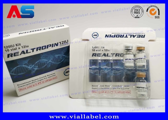 2ml / 3mL / 5mL / 10mL Verpackung Hcg Papierbox Etikett und Plastikblasen maßgeschneidert