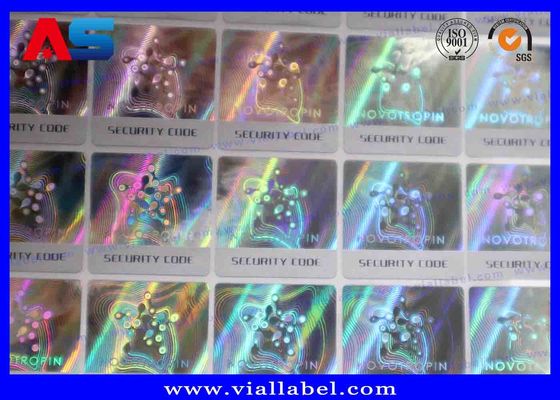 Custom Scratch 3D Holographischer Aufkleber QR-Code Etikett Drucken und Farben Variablen Leerzeichen Aufkleber