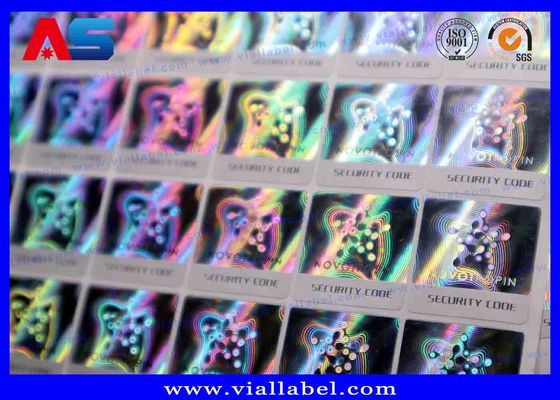 Custom Scratch 3D Holographischer Aufkleber QR-Code Etikett Drucken und Farben Variablen Leerzeichen Aufkleber