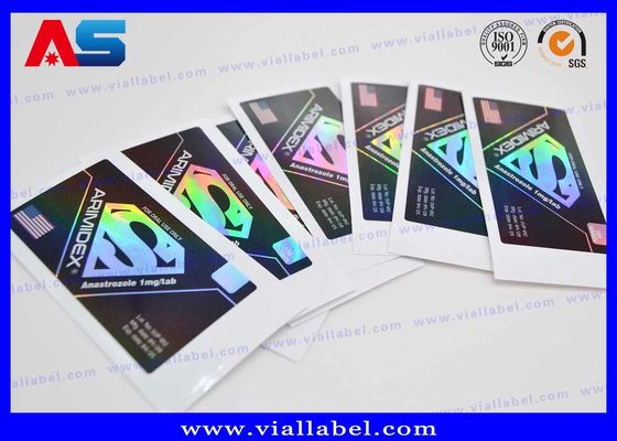 Hologramm starke Klebstoffetiketten 10ml Durchstechflaschen gedruckt kostenloses Design für Boby Gebäudeverpackung