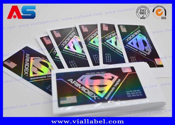 Hologramm starke Klebstoffetiketten 10ml Durchstechflaschen gedruckt kostenloses Design für Boby Gebäudeverpackung