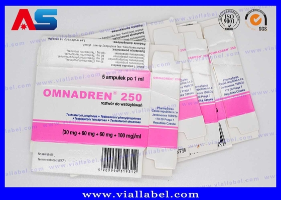 Metallblau bedruckte pharmazeutische Verpackungskiste für 1 ml Ampullen und Blasen