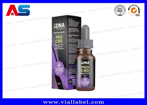 Pro-CBD-Paket-Box und Etikett DNA-Öldropfer-Flasche-Label und Box-Druckfabrik