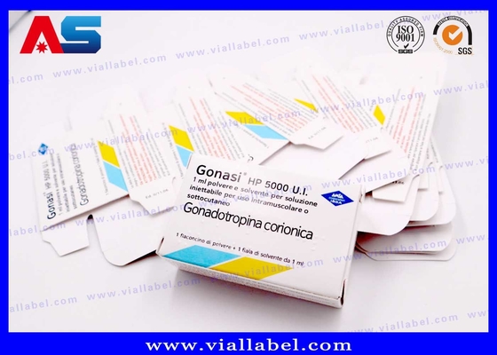 Persönliche Glasflasche Papier 10 ml Durchstechflaschen für Pregnyl Hcg Pharmazeutische Verpackungskiste
