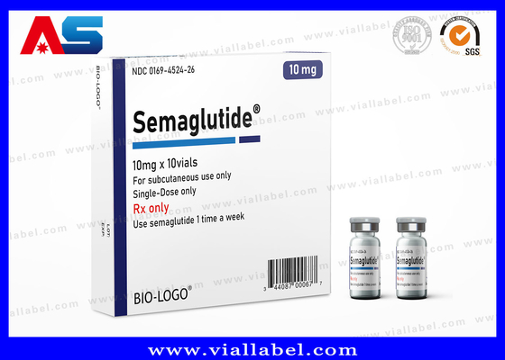 Individuelle Ampulle/ Durchstechflasche Glasflasche Papierboxen für Semaglutide 2 mg Paket freies Design
