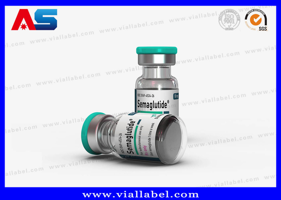 Semaglutide 2 ml individuell angepasstes Klebelabel für kleine Flaschen mit Lack UV Spot / Heißstempel / Folie