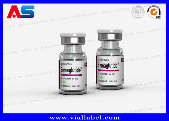Semaglutide 2 ml individuell angepasstes Klebelabel für kleine Flaschen mit Lack UV Spot / Heißstempel / Folie
