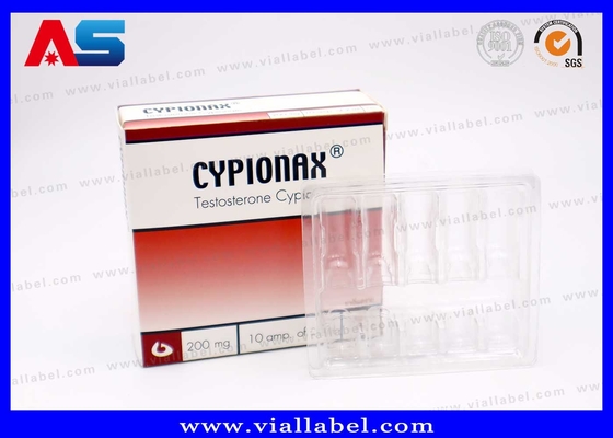 Plastikbehälter und Papierbox für 10 Ampere von 2 ml MOQ 100pcs 55um Dicke klares PET