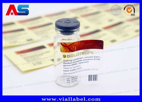 Ökonomisch Transparent 10ml Flaschenetikett Klar 10ml Durchstechflaschenetiketten Custom Design Druck