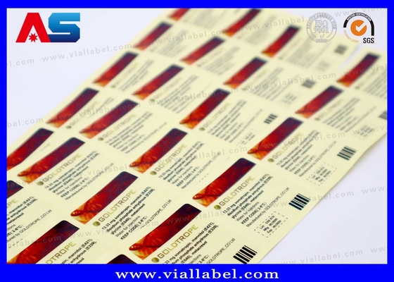 Ökonomisch Transparent 10ml Flaschenetikett Klar 10ml Durchstechflaschenetiketten Custom Design Druck
