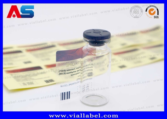 Ökonomisch Transparent 10ml Flaschenetikett Klar 10ml Durchstechflaschenetiketten Custom Design Druck