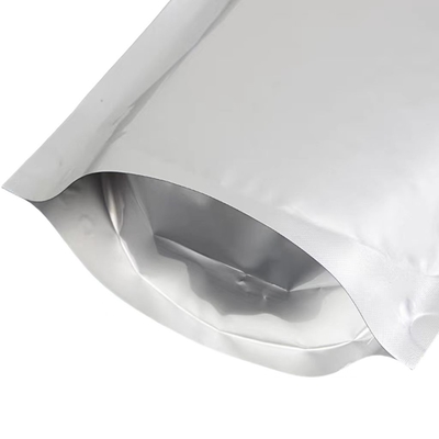 Aluminiumfolie-Tasche MOQ 100 Stück Aluminium Silber Zip Lock Tasche für 50 Tabletten