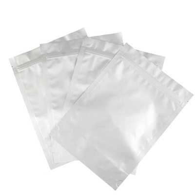 Aluminiumfolie-Tasche MOQ 100 Stück Aluminium Silber Zip Lock Tasche für 50 Tabletten