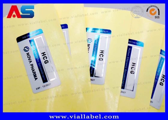 Custom Glasflaschenetiketten Glanz-Lamination für Medikamente Packung HCG-Flaschenetikettenboxen