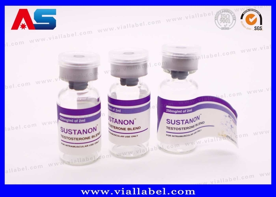 10 ml Durchstechflaschenetiketten aus wasserdichtem weißen Perlenfilm