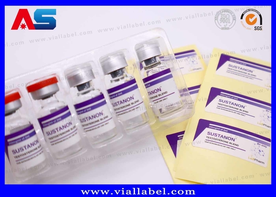 10 ml Durchstechflaschenetiketten aus wasserdichtem weißen Perlenfilm