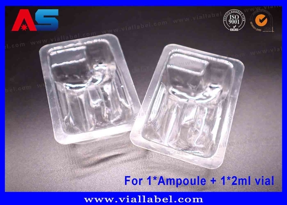 Transparentes PET-Blister-Tray ∙ Doppelkammer-sichere Verpackung für 1 ml Ampulle & 2 ml Durchstechflasche∙ ISO-zertifiziert, 12+ Jahre Export-Expertise