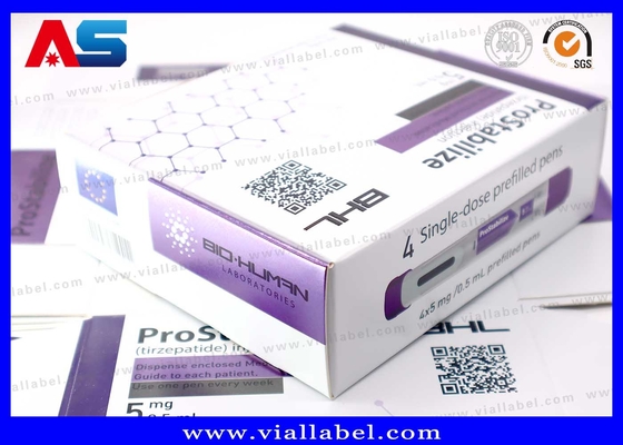 Tirzepatid-Injektionsflasche (2 x 2 ml Durchstechflaschen) Kartonverpackung für Bodybuilding