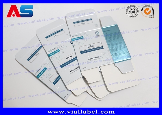 HCG-Flaschenboxen (57x57x25mm) mit PVC-Blaseninsatz. MOQ 500. Fabrikpreis.