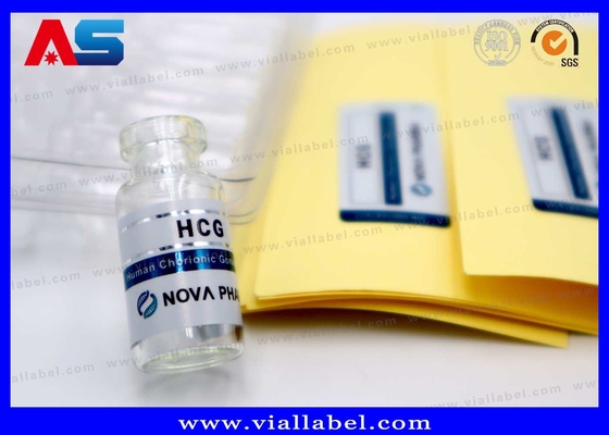 2ml kleine Injektionsflaschenetikett, mattes, kundenspezifisches HCG-Fläschchenetikett für den Pharmaverpackungsdruck