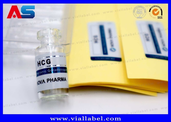 2ml kleine Injektionsflaschenetikett, mattes, kundenspezifisches HCG-Fläschchenetikett für den Pharmaverpackungsdruck