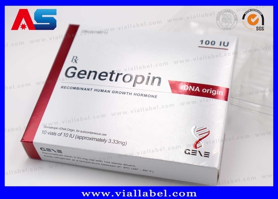 Anti-Aging 191AA Injektion Kleine 3ml Vials Pharmazeutische Box und Etiketten Druck Genetropin