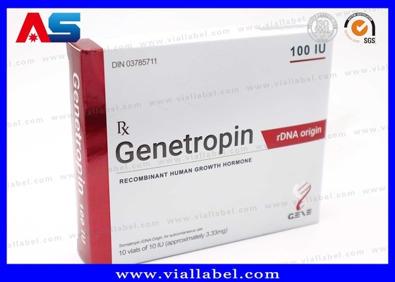 Anti-Aging 191AA Injektion Kleine 3ml Vials Pharmazeutische Box und Etiketten Druck Genetropin