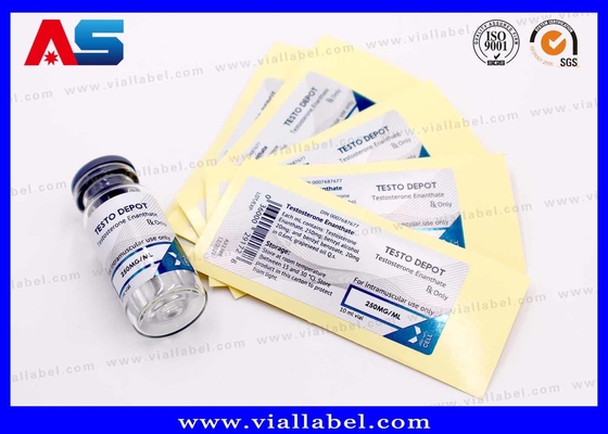 10 ml Etiketten für sterile Durchstechflaschen, individuelle Aufkleber mit Metallfarben